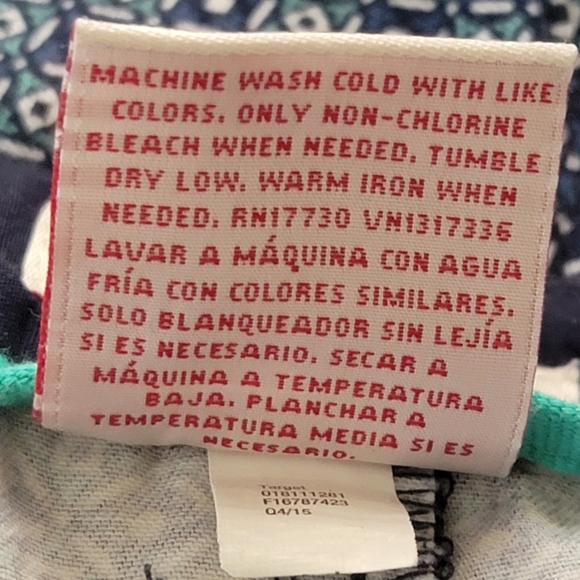 Merona women blue white geometric print plus size shorts size 16 - Picture 5 of 6